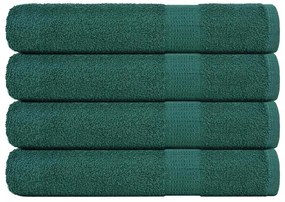 Toalhas de sauna 4 pcs 80x200 cm 360 gsm 100% algodão verde