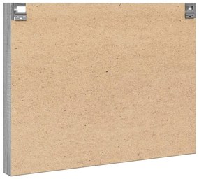 Armário vitrine 100x8,5x75 cm derivados de madeira cinza sonoma