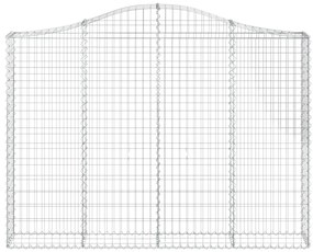 Cesto gabião arqueado 200x30x140/160 cm ferro galvanizado