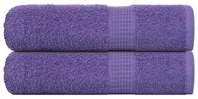 vidaXL Toalhas de banho FROGN 2 pcs 100x150 cm 360 g/m² roxo