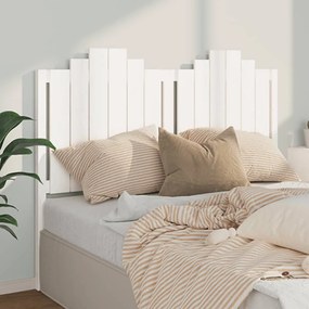 vidaXL Cabeceira de cama 141x4x110 cm pinho maciço branco