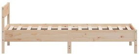 Cama sem colchão 75x190 cm madeira de pinho maciça