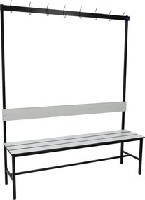 Banco Vestiário Fenólico RIVA 1500x370x1800mm com Cabide