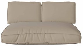 Conjunto de Almofadas para Palete 3 pcs Cinzento-acastanhado