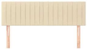 Cabeceira de cama 2 pcs tecido 72x5x78/88 cm creme