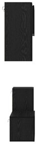 Conjunto de Cabine de TV 4 pcs Carvalho Preto 60 x 30 x 30 cm