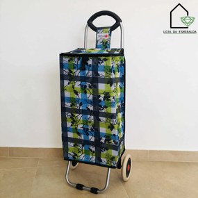 Carrinho para Compras | Verde Azul e Branco