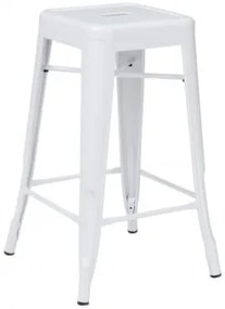 Pack De 2 Bancos Altos Empilháveis Em Aço Lix Branco & ↑65 Cm - Sklum