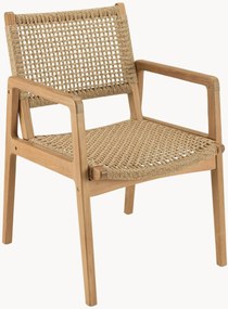 Cadeiras de jantar de jardim em madeira de teca Valeria, conjunto de 2