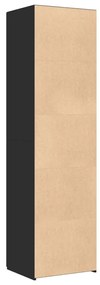 Armário alto 50x42,5x185 cm derivados de madeira preto