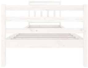 Estrutura de cama 90x200 cm madeira maciça branco