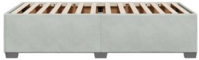 Estrutura de cama sem colchão 90x200 cm veludo cinzento-claro