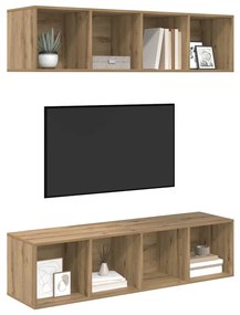 Conjunto de móvel de TV 2 pcs carvalho artisiano