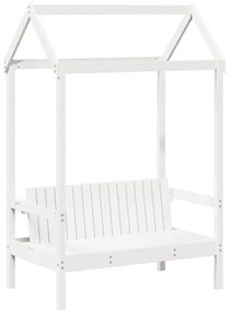 Conj. sofá-cama e banco c/ telhado 90x190cm pinho maciço branco