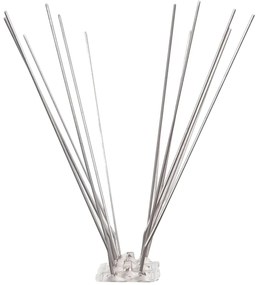 Conjunto 20 picos pássaros e pombos 4 filas 10m aço inoxidável