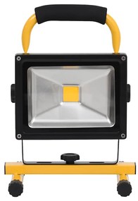 Holofote LED recarregável c/ pega 30 W branco frio