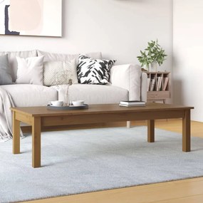 vidaXL Mesa de centro 110x50x30 cm pinho maciço castanho mel