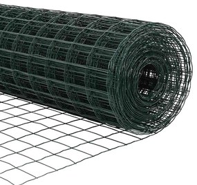 Cerca Euro com 5 Postes U Verde 1,2x10 m Aço