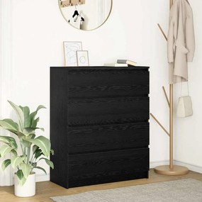 vidaXL Aparador 80x35x99 cm derivados de madeira carvalho preto