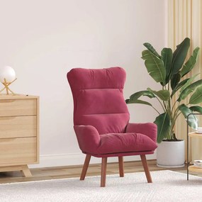 vidaXL Poltrona Relaxante Veludo Bordô