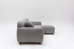 Sofá de Canto Eddy – Cinzento Claro – 273 x 162 cm