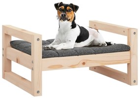 Cama para cães 55,5x45,5x28 cm madeira de pinho maciça