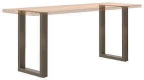 Pernas p/ mesa de jantar 2 pcs forma U 50x(72-73)cm aço natural