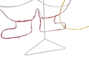 Candeeiro de pé de Natal Pai Natal 117cm incl. LED com temporizador IP44 - Pax