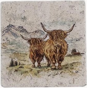 Bases para copos Highland Cow, conjunto de 4