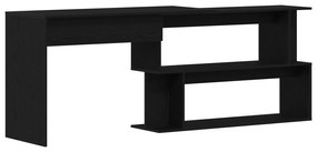 Mesa vidaXL Preta Carvalho 200x50x76 cm Madeira engenheirada