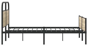 Estrutura cama s/ colchão derivados de madeira carvalho sonoma