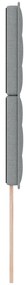 Cabeceira Design Linhas Cinza Claro 80 cm Tecido