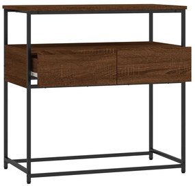 Mesa consola 75x40x75 cm derivados de madeira carvalho castanho
