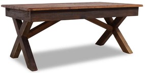 Mesa de centro 110x60x45 cm mistura de madeiras recicladas