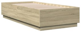 Estrutura de cama 90x200cm derivados de madeira carvalho sonoma