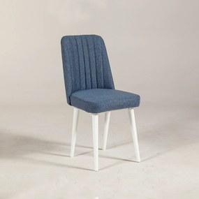Cadeira Vina – Branco e Azul Escuro – 47 cm x 89 cm x 46 cm