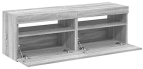 Móveis de TV com luzes LED 2 pcs 60x35x40 cm sonoma cinza