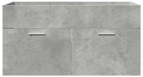 4 pcs conj. móveis casa banho derivados madeira cinza cimento