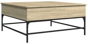 Mesa de centro 95x95x45 cm deriv. madeira/metal carvalho sonoma