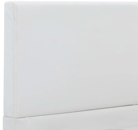 Estrutura de cama 140x200 cm couro artificial branco