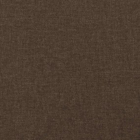 Cama box spring c/ colchão/LED 120x190cm tecido castanho-escuro