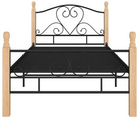 Estrutura de cama 100x200 cm metal preto