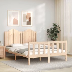 Cama sem colchão 140x190 cm madeira de pinho maciça