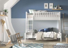 Conjunto cama Infantil SCOTT + cama familiar + 2 gavetas BRANCO