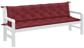 Almofadões banco jardim 2pcs 200x50x7cm mesclado tecido