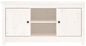 Móvel de TV 103x36,5x52 cm madeira de pinho maciça branco