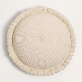 Almofada Redonda Ø50 Cm Em Algodão Trançado Olets Beige Creme - Sklum