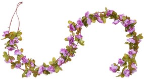 Grinaldas de flores de Natal 6 pcs 250 cm roxo claro