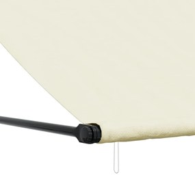 Toldo retrátil 400x150 cm tecido e aço cor creme