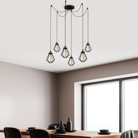 Candeeiro Chandelier Oylat – Preto – 138 cm de Diâmetro x 110 cm de Al